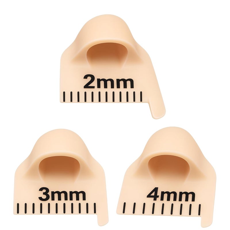 HarMomentum Edge Stitch Lock and Sewing Gauge-Sewing Gauge-Edge Sewing Lockranding Tool-Needle Gauge Quilting Ruler for Straight & Curved Seams for Beginners,Professional Sewers - 2/3/4 Mm, 3 Pcs,Plastic (Beige) - Image 1